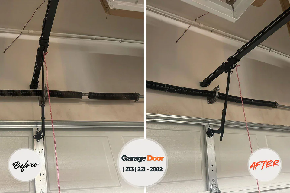 Before and after: garage door repair Midland Park, NJ